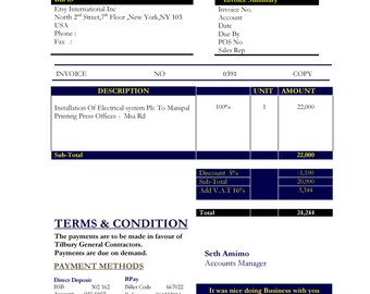 modern invoice etsy