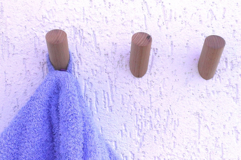 Beech Wall Hook, Wooden Coat Hook, Coat Rack, Modern Wooden Hook, Home Decor, Decorative Branches, Accessorize image 3