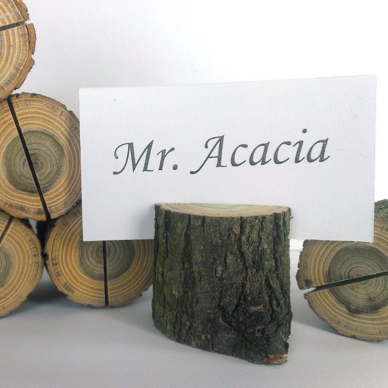 8 Rustic Wedding Table Number Holder, Place Card Holder, Name Card