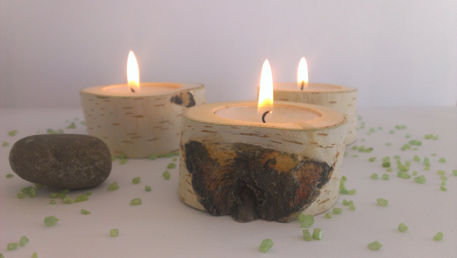 Birch Tree Branch Candle Holder Wooden Candle Tealight Etsy