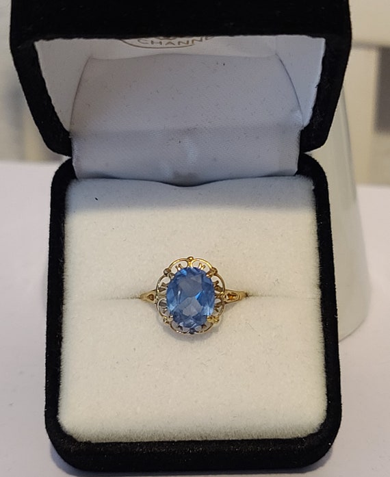 9ct gold Blue Topaz Ring