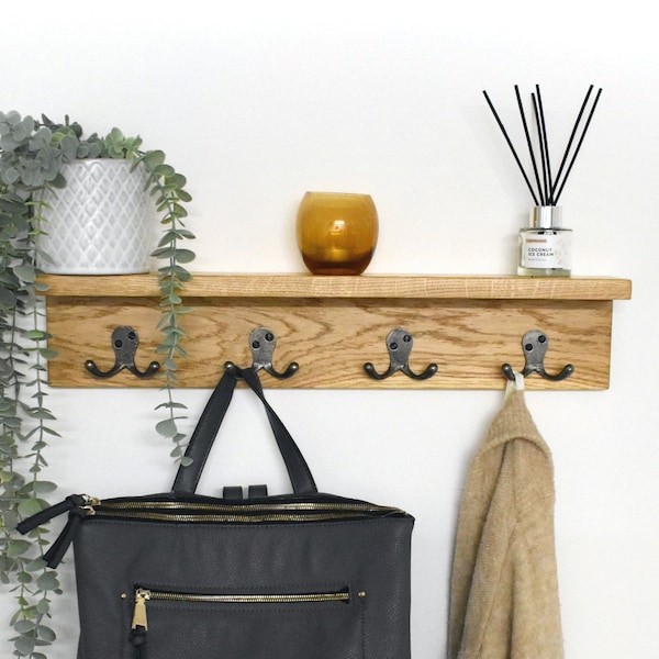 Coat Hooks With Shelf Etsy UK