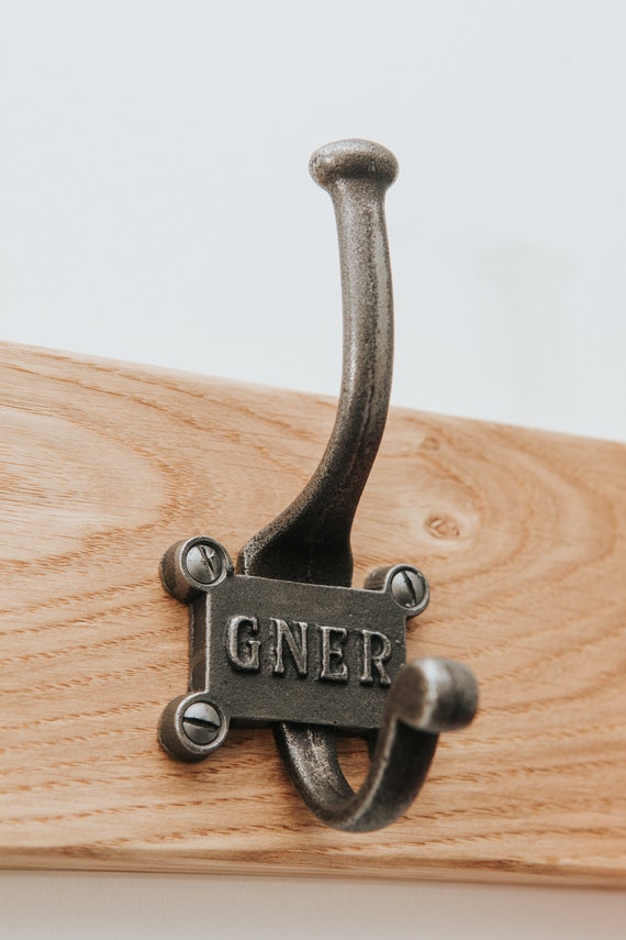 Luxury Wooden Coat Peg Personalised Luxury Wreath Oak Peg Hook By