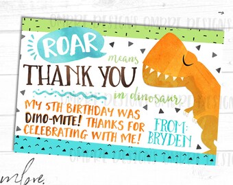 Karta z podziękowaniami w kształcie dinozaura, impreza z dinozaurem, zaproszenie w kształcie dinozaura, urodziny dinozaura, etykieta z upominkami, torba z upominkami, upominki na przyjęcie urodzinowe