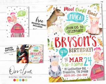 farm birthday party etsy