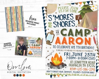 campfire invitation etsy