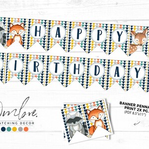 Woodland Birthday Party Banner