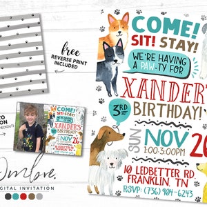 Puppy Dog Birthday Party Invitation