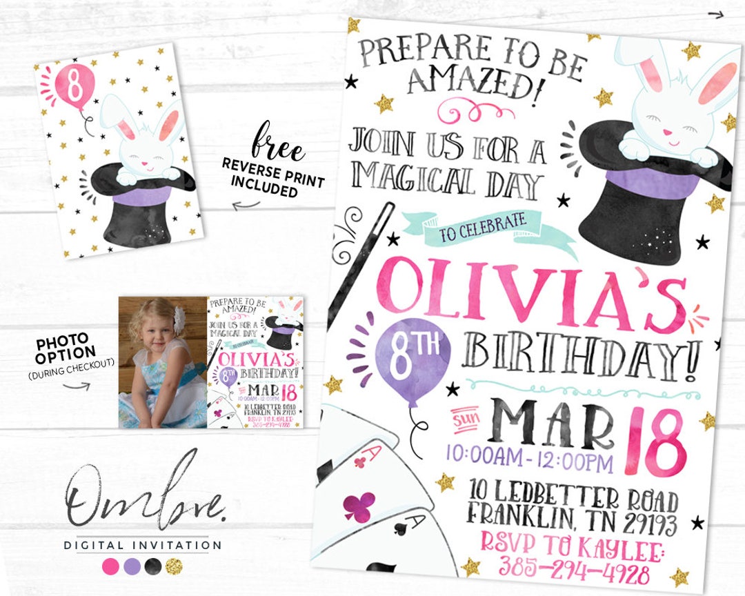 Practical Magic Invites Magic Invitation, Magic Party, Magician Party Invitation, Magical ...