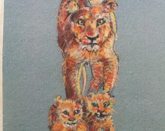 Kettle African Lioness with Cubs BBQ Grill cover custom fit for your Grill or Smoker and provides all weather protection