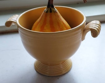 Vintage Fiestaware, yellow sugar bowl