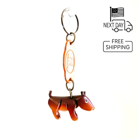 Bullterrier Keychain Wags Whiskers Bull Terrier Dog Keyring 00204000008