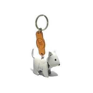 Personalised West Highland White Terrier Keyring, Leather Animal Keychain, Personalized Key Ring, Charms, Nature Gifts, Cute Keychain