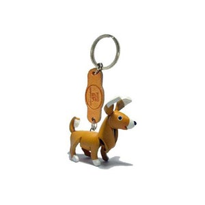 Personalised Chihuahua Keyring, Leather Animal Keychain, Personalized Key Ring, Charms, Nature Gifts, Cute Keychain
