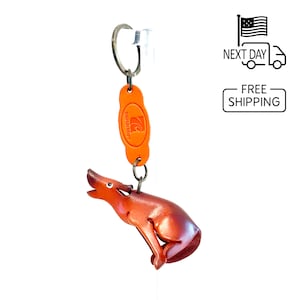 Wolf Keyring, Leather Animal Keychain, Personalized Key Ring, Charms, Nature Gifts, Cute Keychain