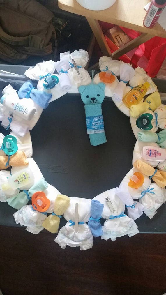 diaper wreath boy