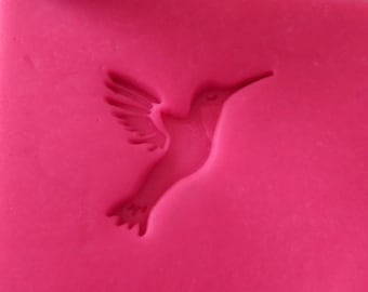 Hummingbird stamp for soap stamping polymer clay and pottery