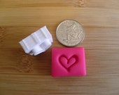 Small heart stamp for pottery soap and polymer clay