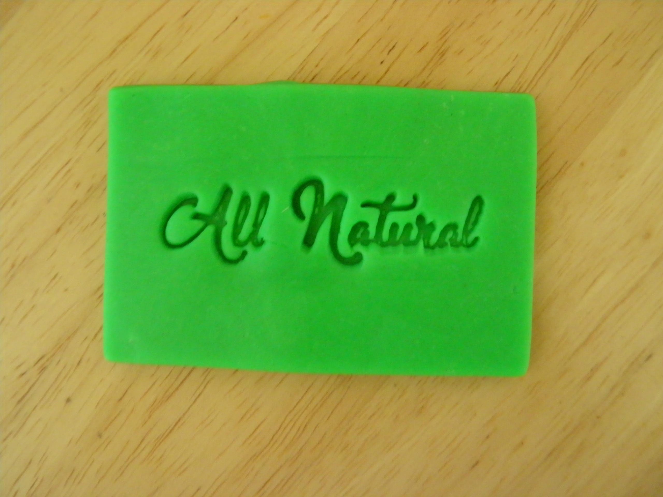 All Natural Soap Stamp for Homemade Soap Makers 2 Inches 