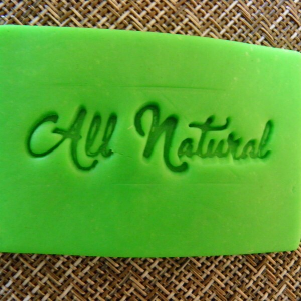 All Natural soap stamp for homemade soap makers 2 inches