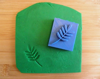 Leaf stamp for soap clay and cement