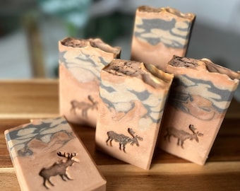 moose stamp for soap clay and pottery