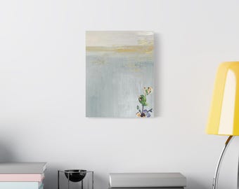 Abstract Coastal Landscape Canvas | Matte Stretched Wall Art