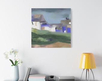 Abstract Landscape Matte Canvas Art Print: Modern Home Decor