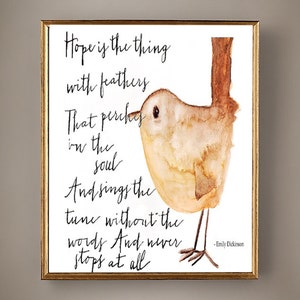 Hoop is het ding met veren Digitale download, kunstprint, doe-het-zelfprint