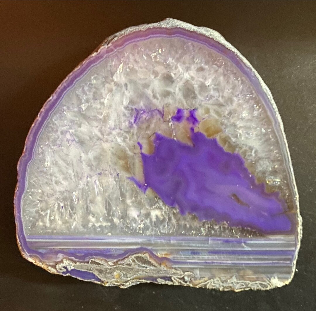 258g Agate Geode Banded Slice Slab - Etsy