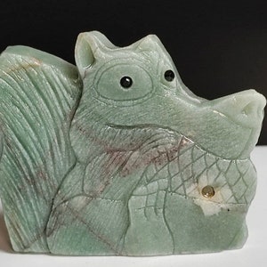 127g Carved Aventurine Ice Age Squirrel Scrat
