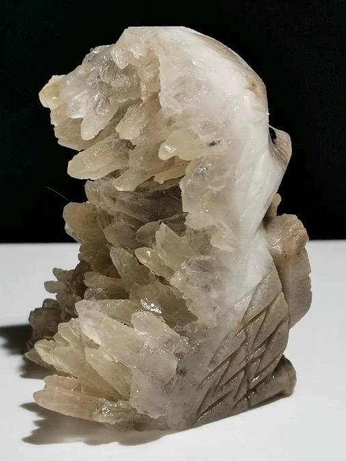 140g 彫刻されたハリネズミの水晶クラスター - Etsy 日本