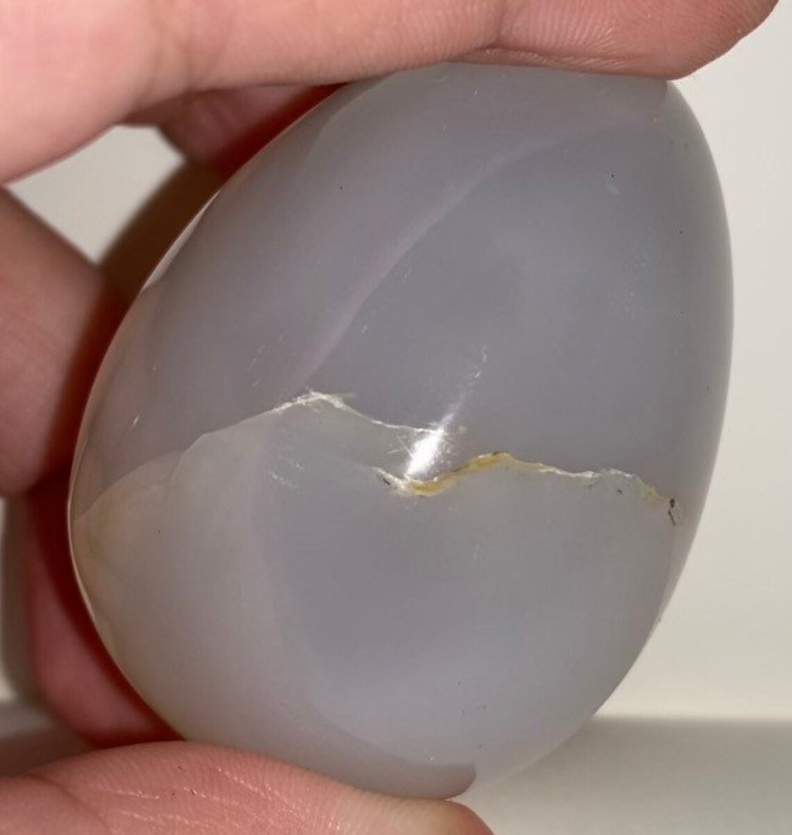 96g Carved Natural Aquatic Agate Egg Shape Etsy