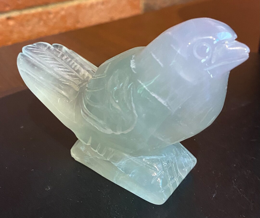 184g Fluorite Carved Bird Stone Sculpture - Etsy