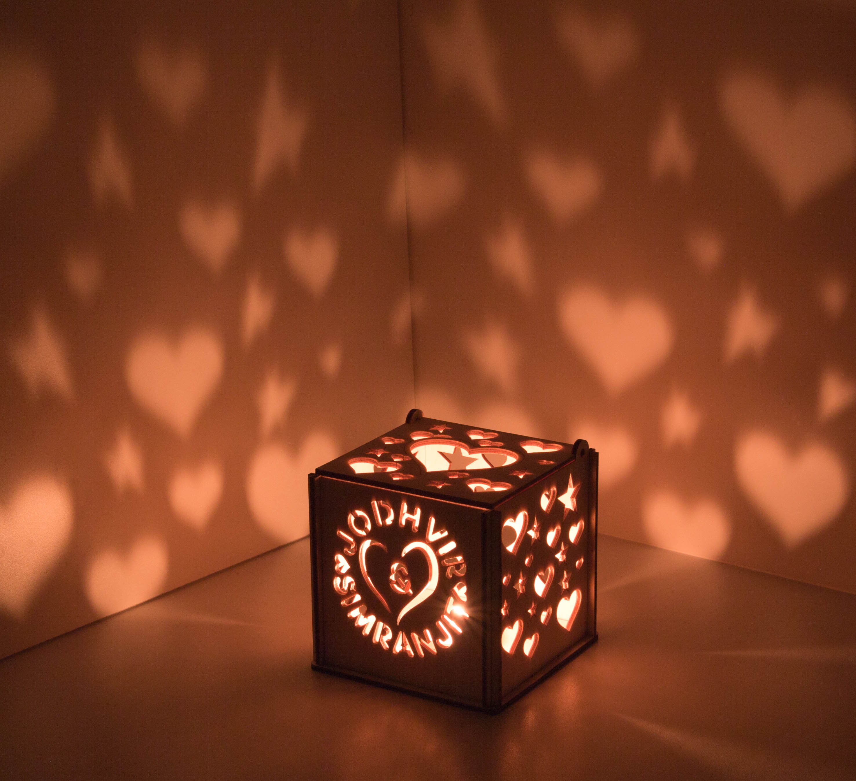 Personalized Wooden Light Box Customized Gifr for Couple Magic Etsy