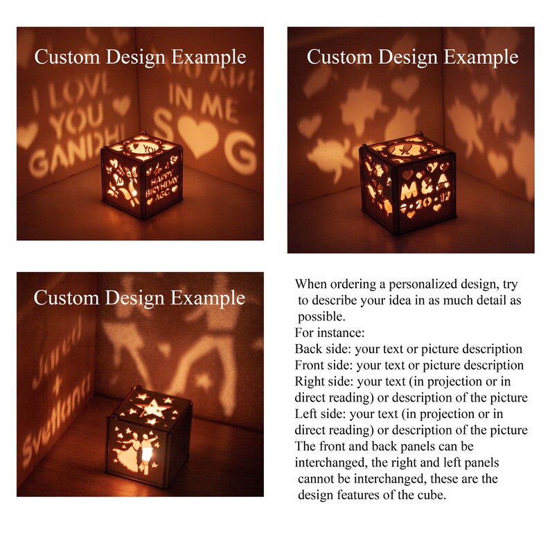 Romantic Magic Lantern Wood Candle Holder Gift for Her for 