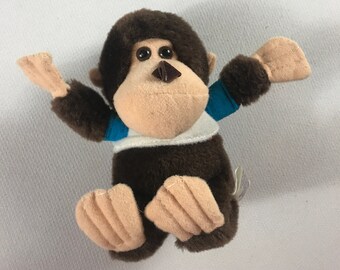 Acme Plush Monkey Small 6" Stuffed Toy Cute Cuddly Hug Me Happy Animal Kids New Baby Gift Idea Nursery Toddler
