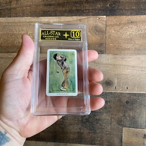 Cartão vintage de Severiano Ballesteros de 1979 da Flik Cards, classificado como 10 Mint Venorlandus Seve Golf Our Heroes Slab