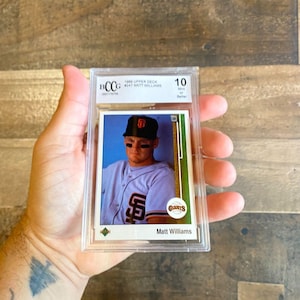 Tarjeta de Matt Williams Upper Deck, vintage, 1989, MLB, San Francisco Giants, 10 Mint, 247, clasificación, béisbol Slab