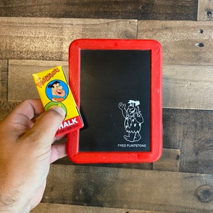 Fred Flintstone Chalkboard Slate Set Small Kids Pretend Play Toy Flintstones Cartoon TV Show Vtg