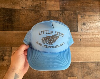 Little Dixie Rail Snapback Hat Vintage Foam Front Rope Cap Train Railroad Services Nissin Trucker Adult Mens