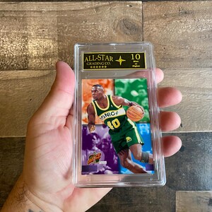Shawn Kemp Card Vintage 1994-95 Graded 10 Mint Topps Stadium Club Sonics 36 Slab NBA Supersonics