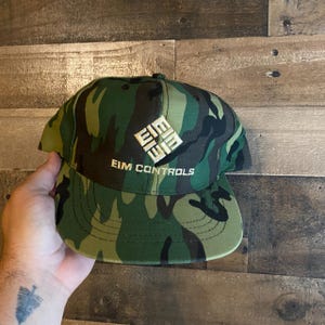 Gorra con correa trasera EIM Controls, estilo vintage para adultos, para hombre, con camuflaje cosido, estilo RCC, para caza y pesca.