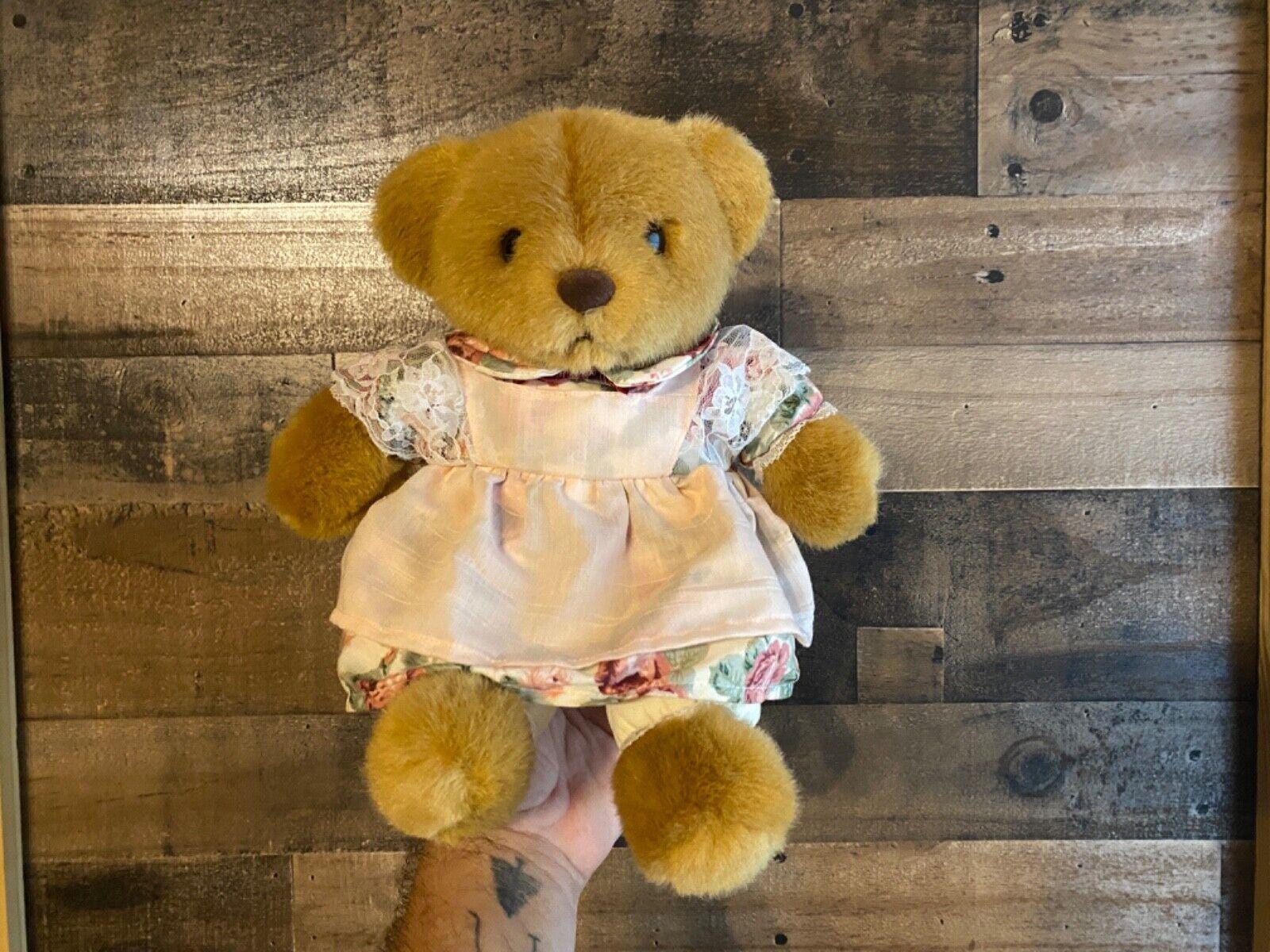 ぬいぐるみ vintage teddy bear in floral dress il_fullxfull.6277626008_lbeh.jpg