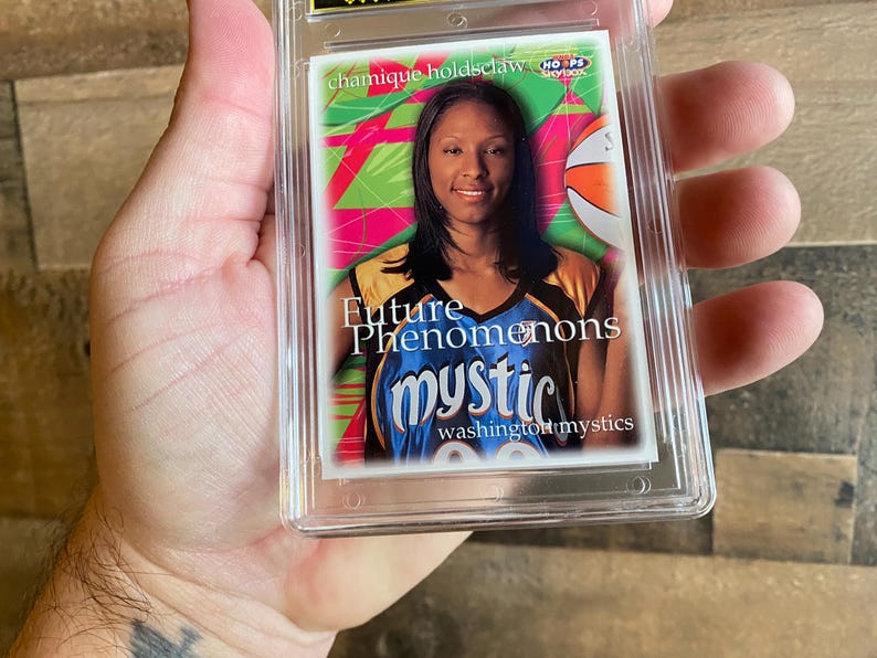 Chamique Holdsclaw Rookie Card Vintage 1999 Graded 10 Mint Fleer Skybox 105 Slab WNBA Future Phenomenons Mystics image 3