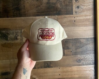 Country Legends 106.9 Strapback Hat Radio Station Cap Topeka Kansas Music Sportsman Brand Adult Mens