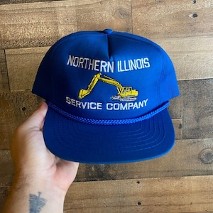 Northern Illinois Service Company Snapback Hat Fully Foam Rope Cap USA Made Stylemaster Dad Adult Mens Vtg