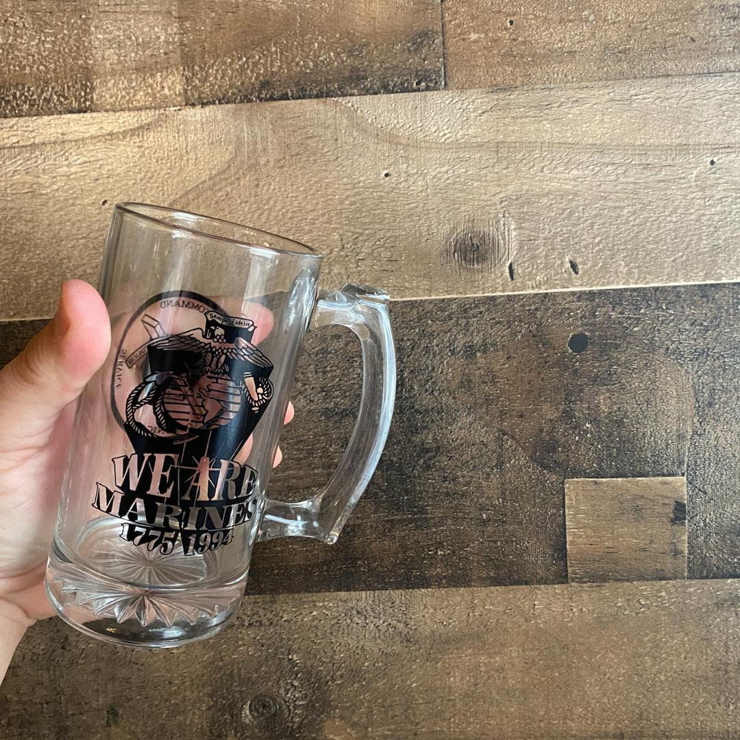 We Are Marines Glass 1994 Semper Fi Headquarters Service Battalion Beer ...