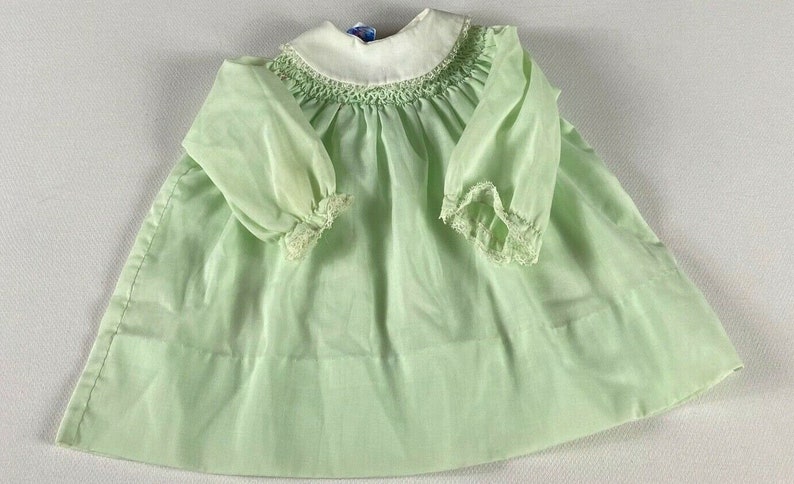 Green Dress Girls Baby Fits 12 Mo Lace Collared Long Sleeved | Etsy