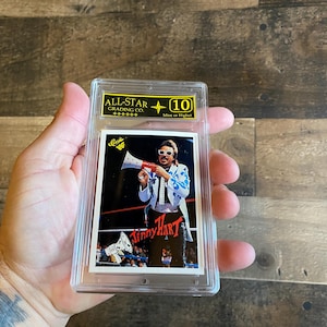 "Jimmy Mouth Of The South Hart Titan Karte ""Vintage 1990"" Graded 10 Mint 75 Slab Wrestling WWF WWE."